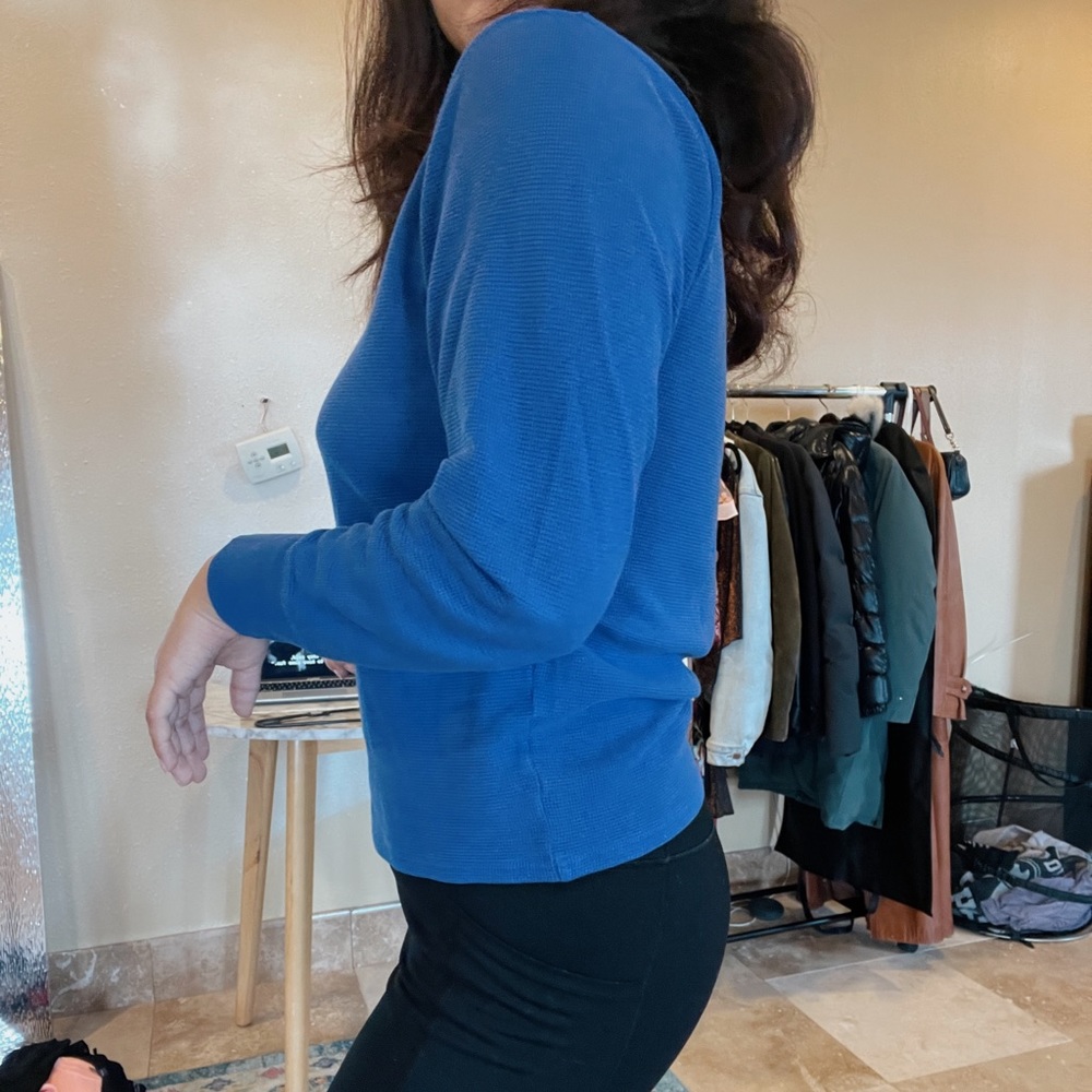 POLO RALPH LAUREN COBALT BLUE LONG SLEEVE TOP